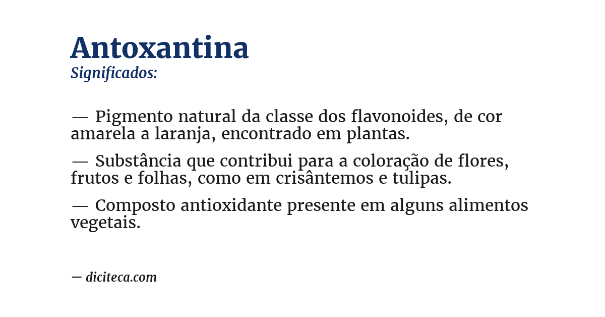 Significado de antoxantina