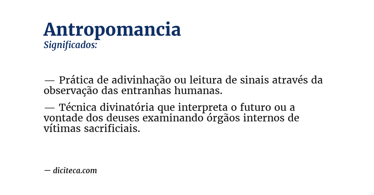 Significado de antropomancia