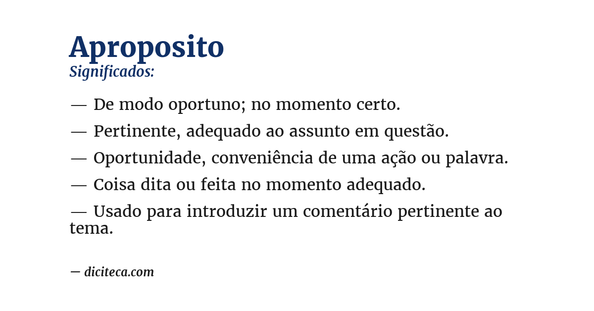 Significado de aproposito