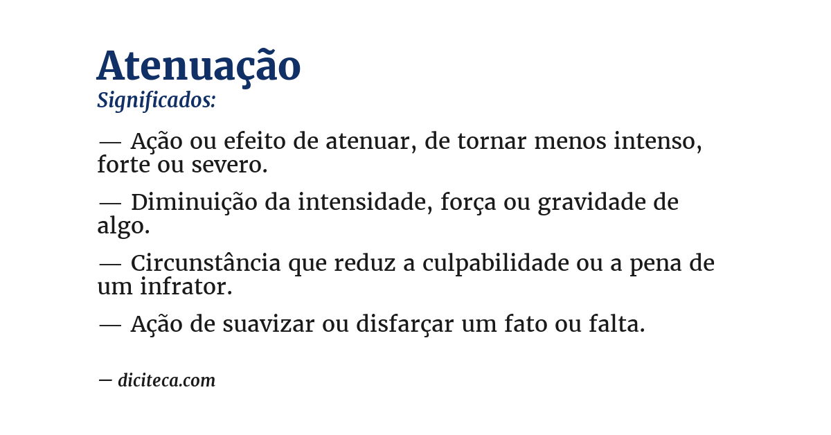 Significado de atenuação