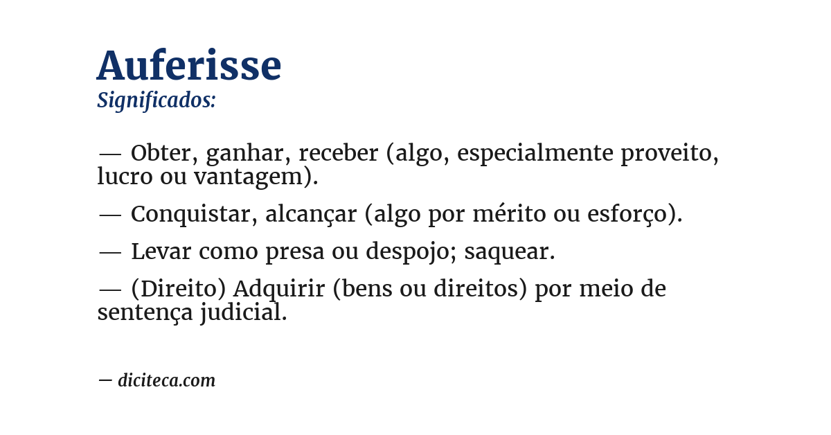 Significado de auferisse