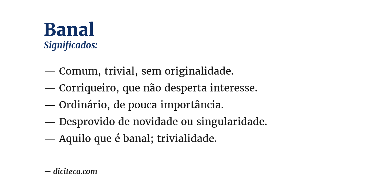 Significado de banal