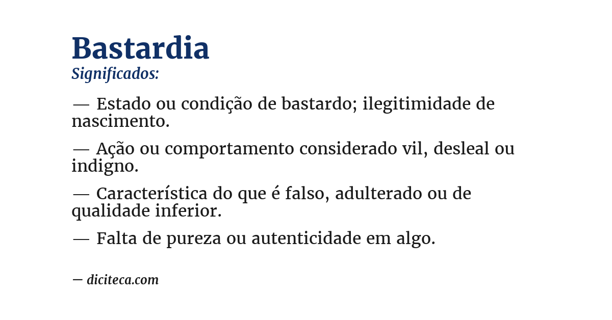 Significado de bastardia