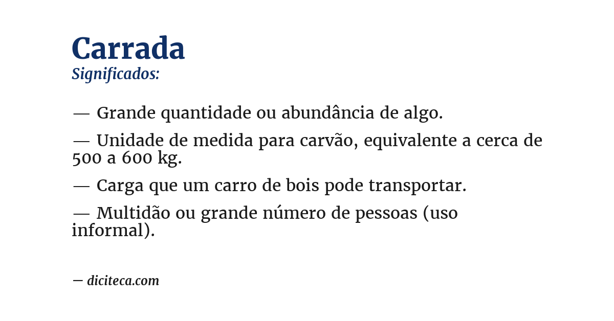 Significado de carrada