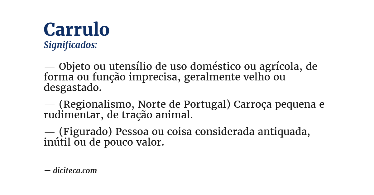 Significado de carrulo