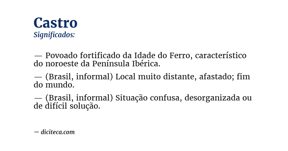 Significado de castro