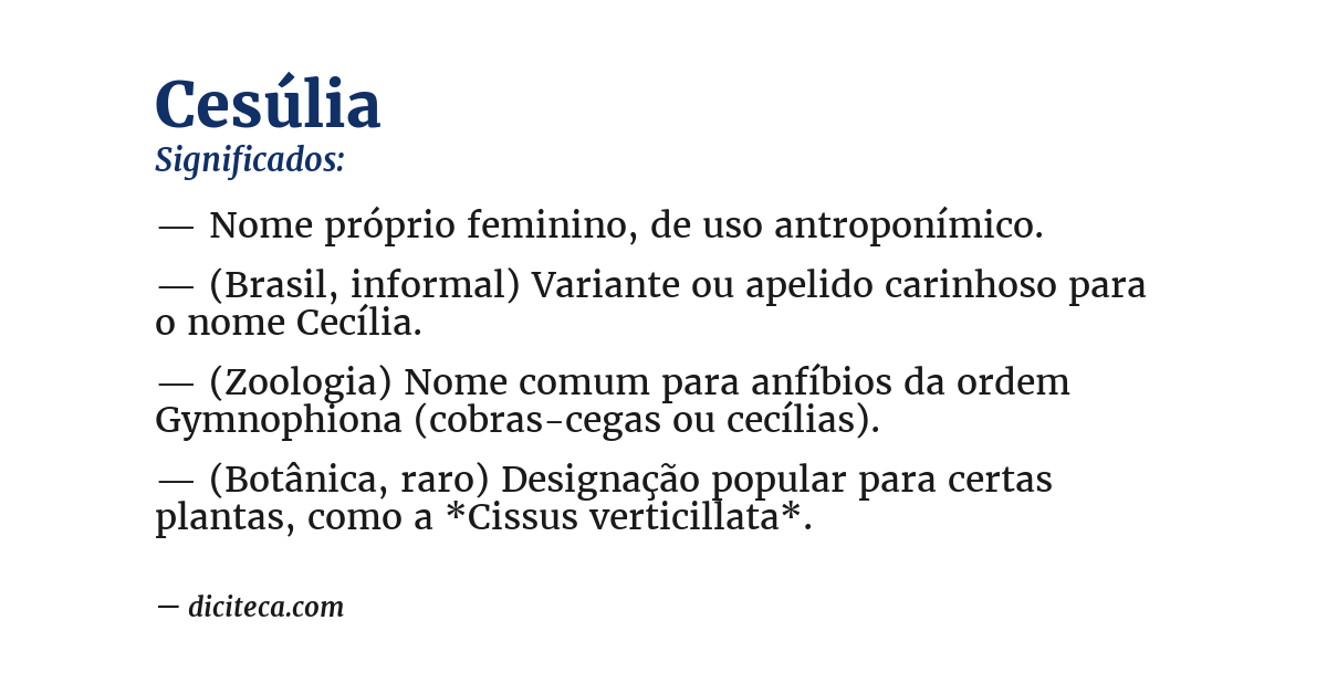 Significado de cesúlia