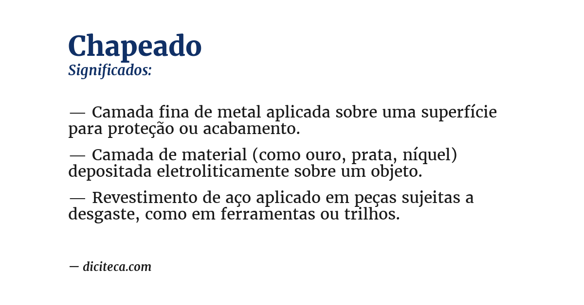 Significado de chapeado