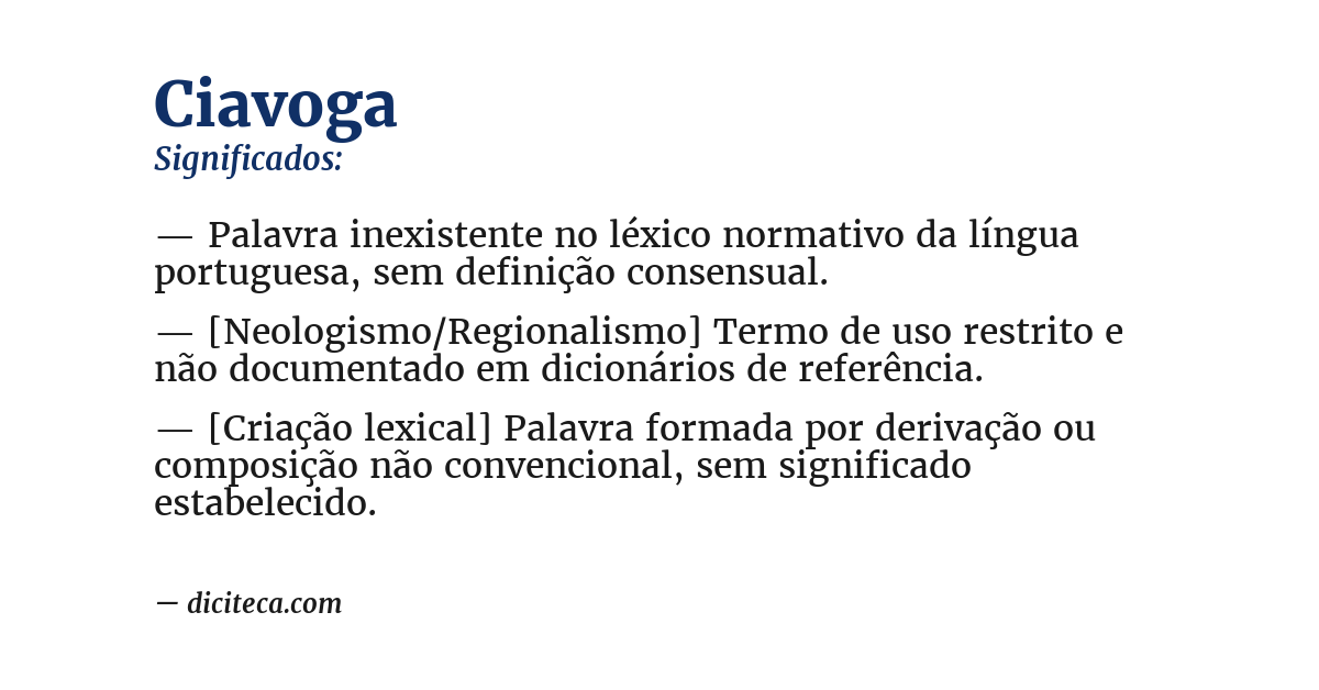 Significado de ciavoga