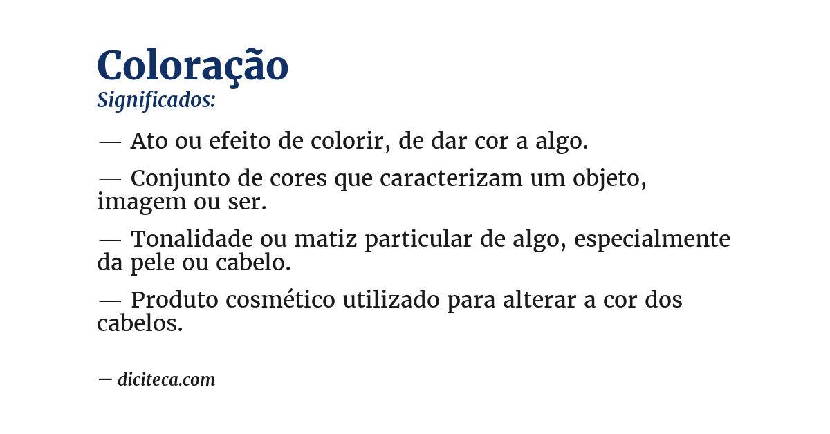 Significado de coloração