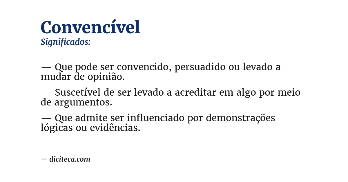 Significado de convencível