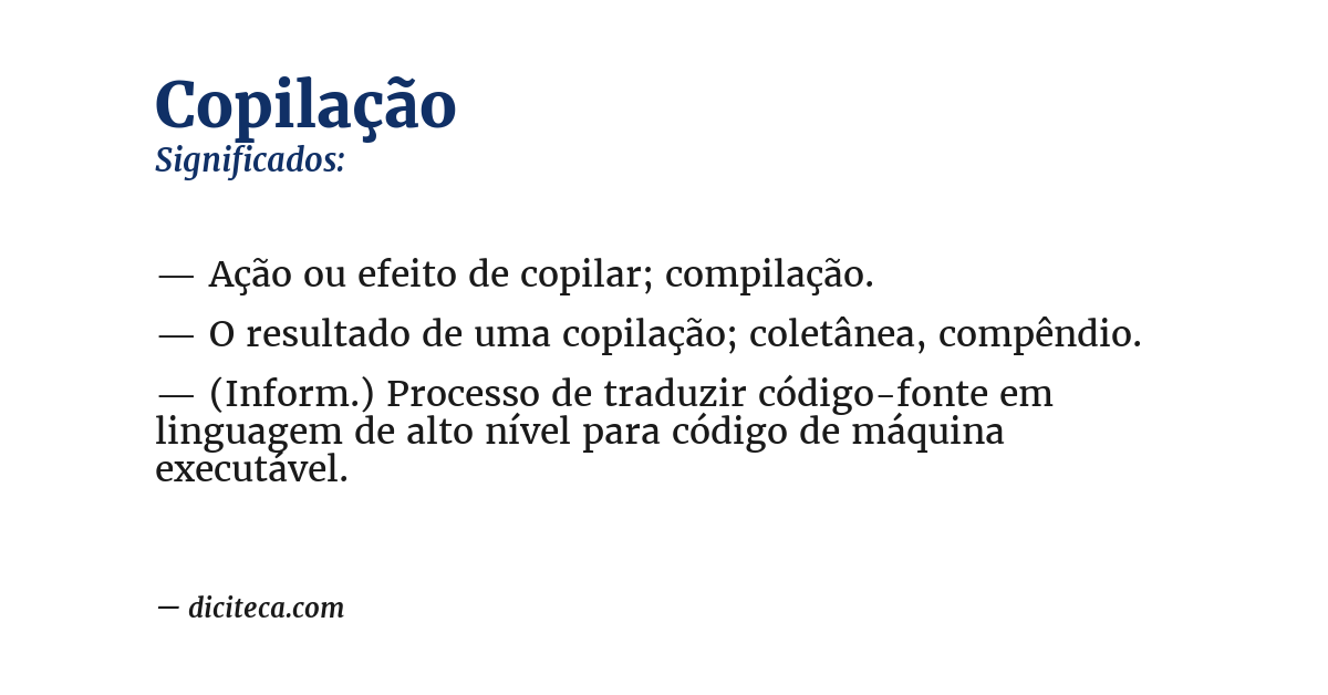 Significado de copilação
