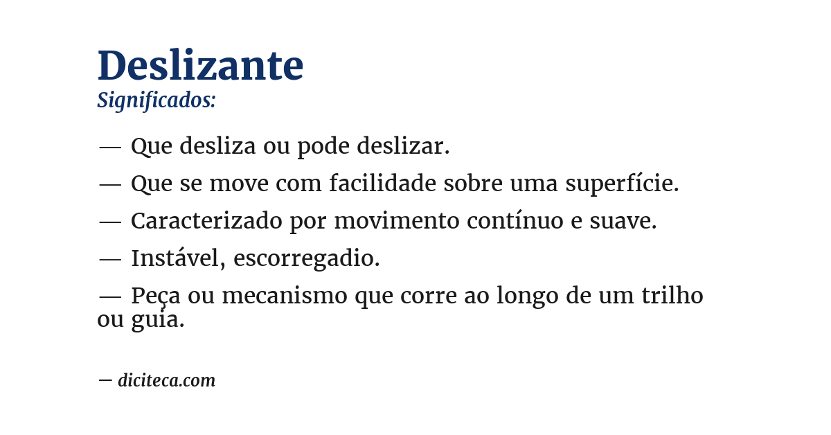 Significado de deslizante