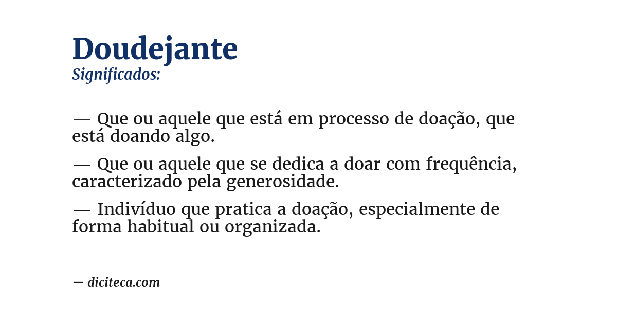 Significado de doudejante