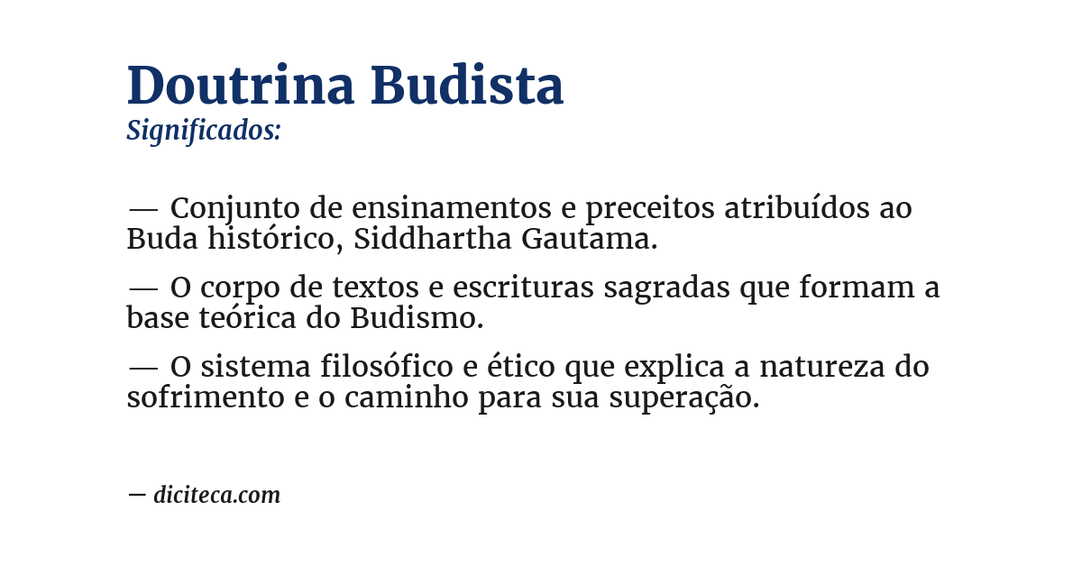 Significado de doutrina budista