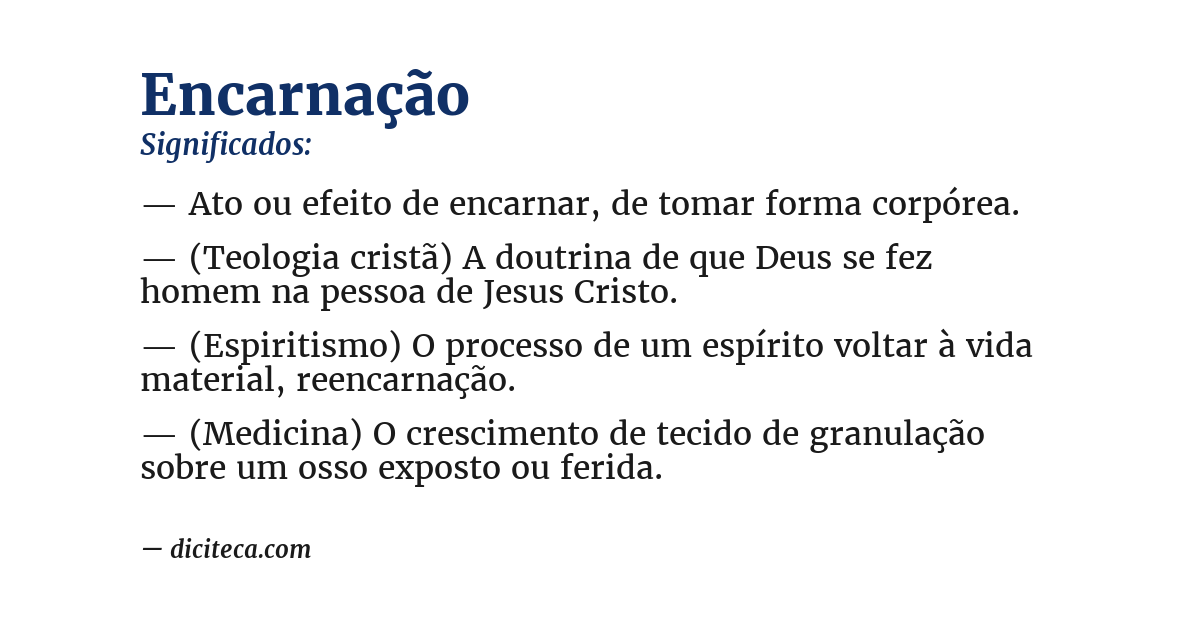 Significado de encarnação