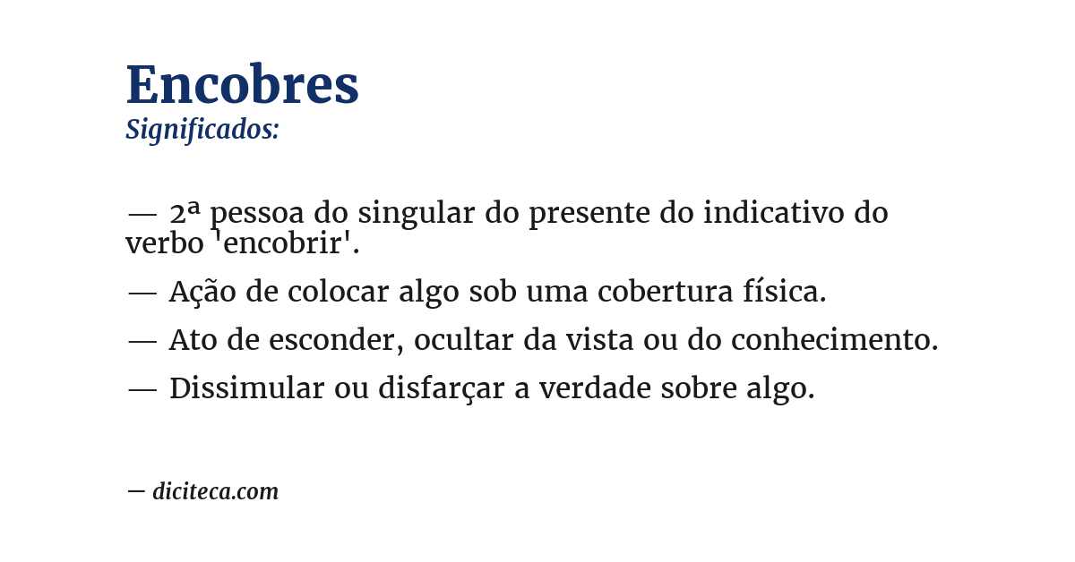 Significado de encobres