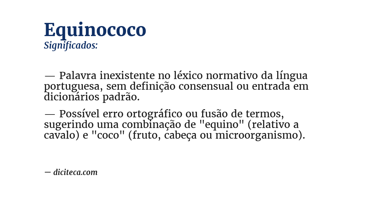 Significado de equinococo