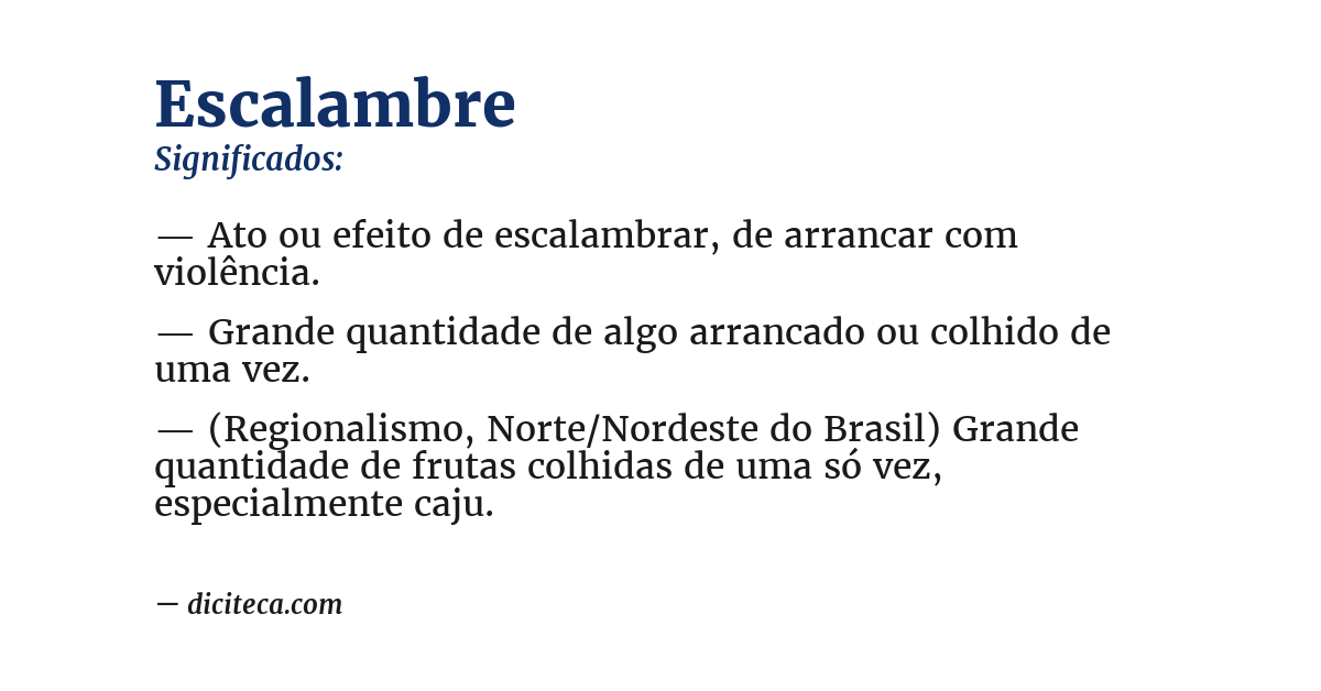 Significado de escalambre