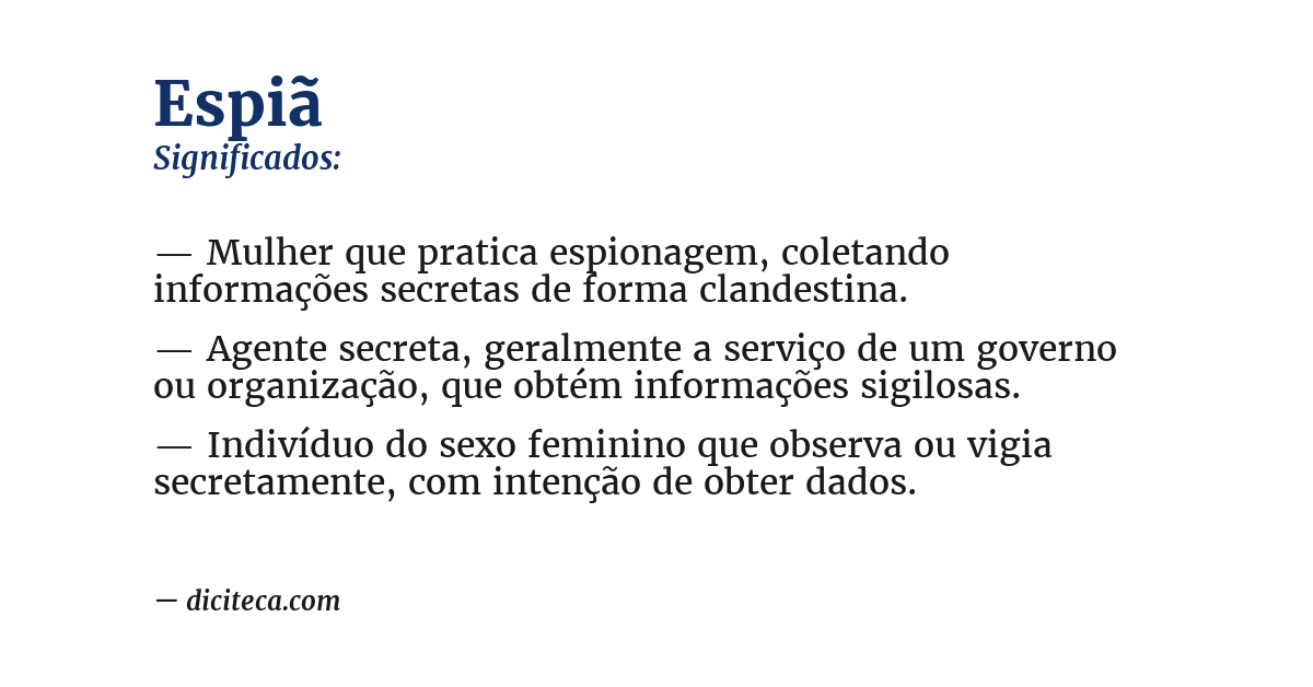 Significado de espiã