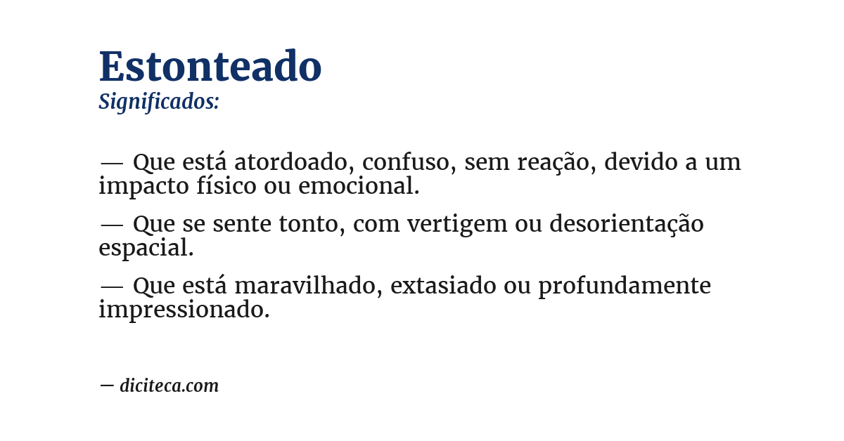 Significado de estonteado
