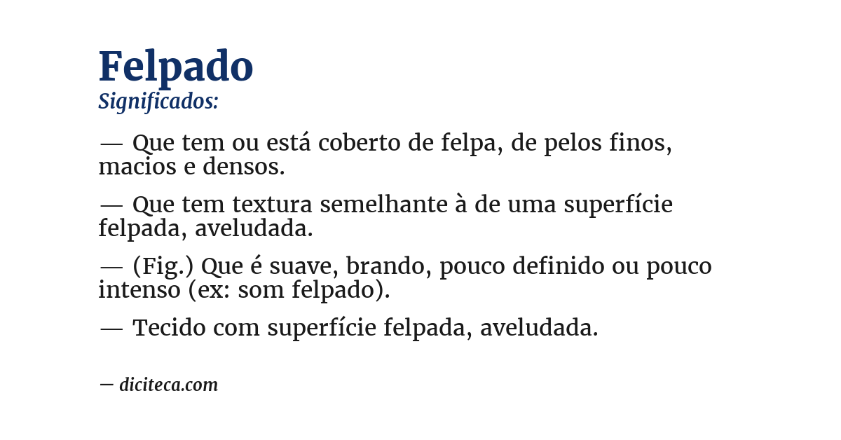 Significado de felpado