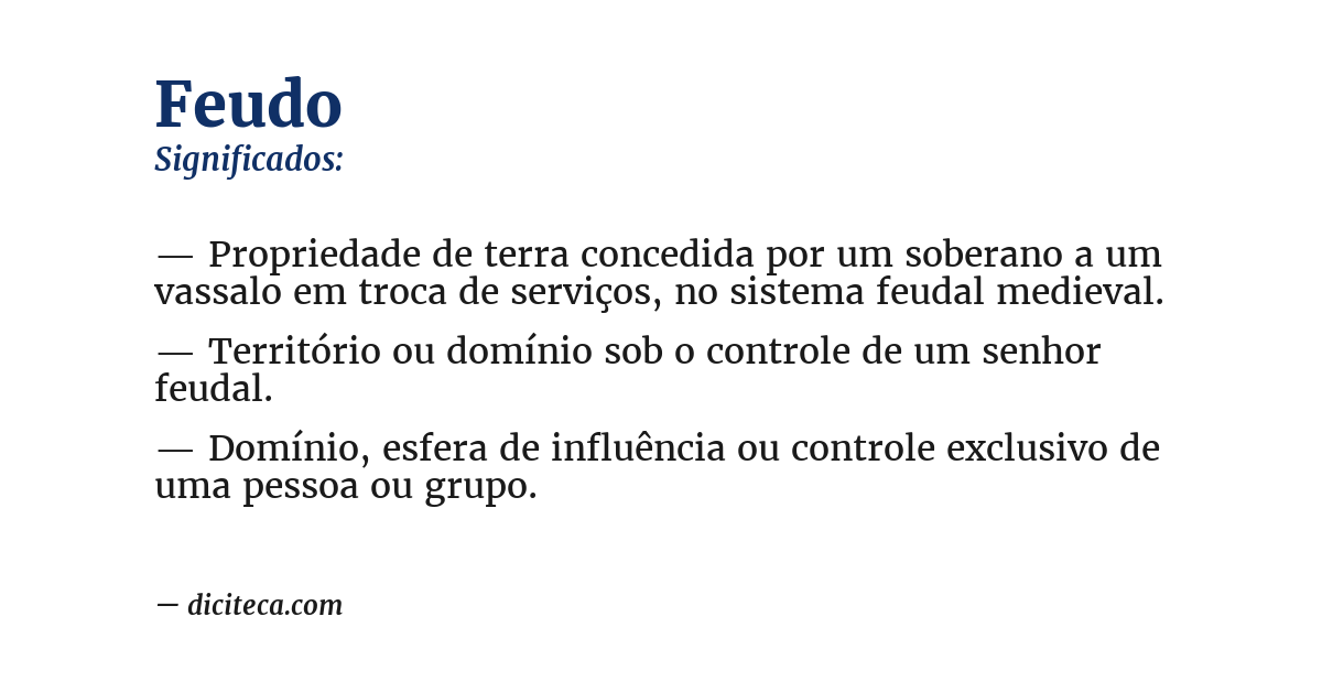 Significado de feudo