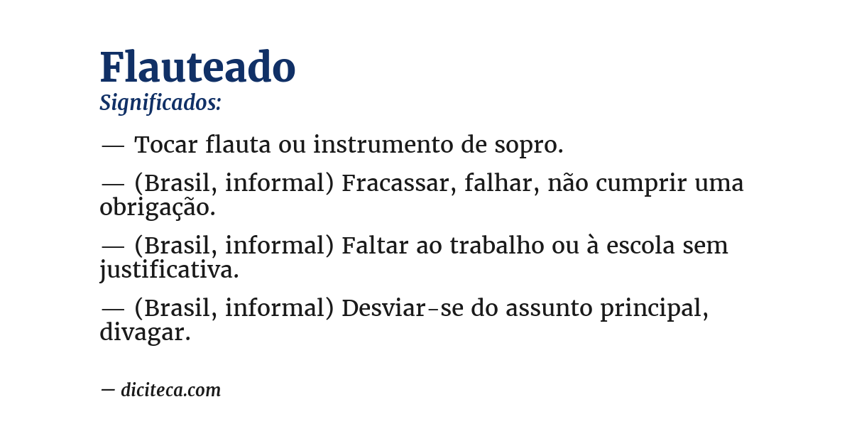 Significado de flauteado