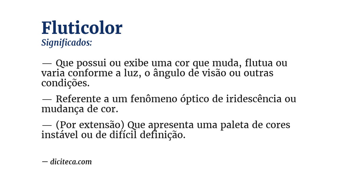 Significado de fluticolor