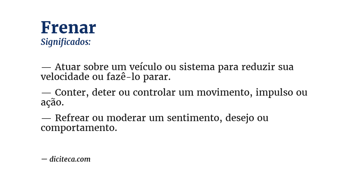 Significado de frenar