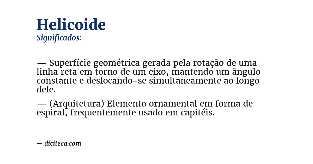 Significado de helicoide