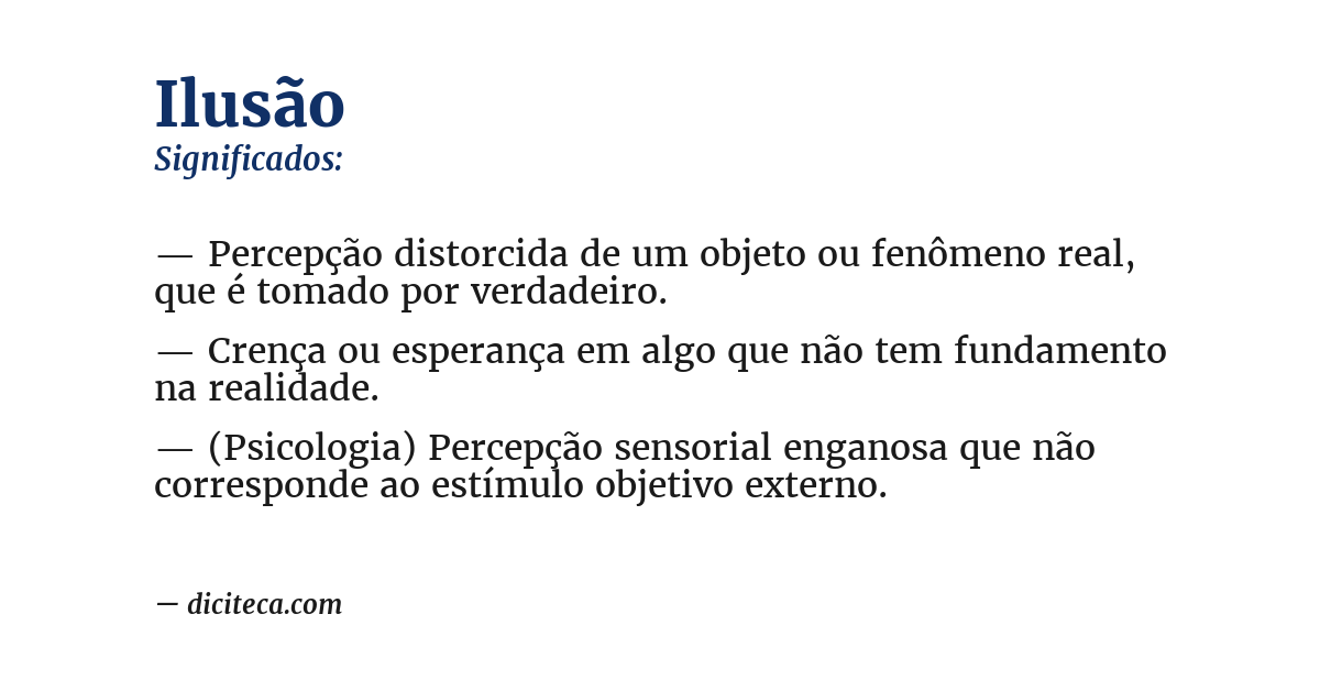 Significado de ilusão