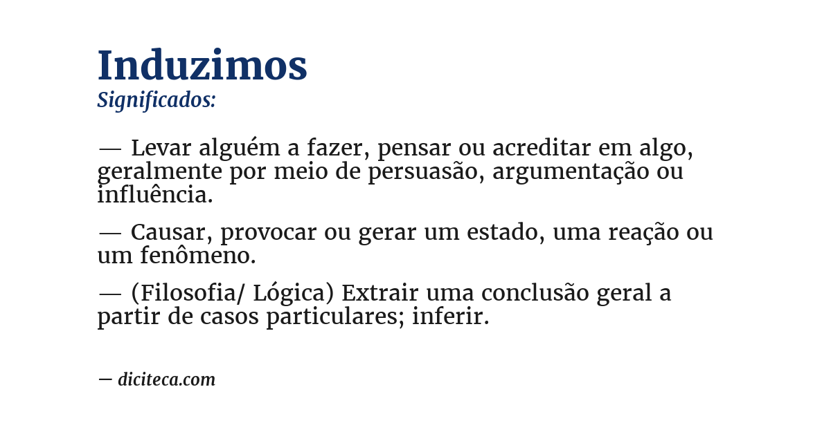 Significado de induzimos