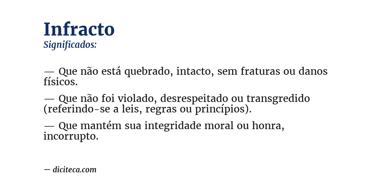 Significado de infracto