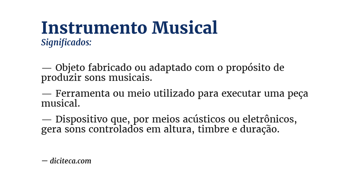 Significado de instrumento musical