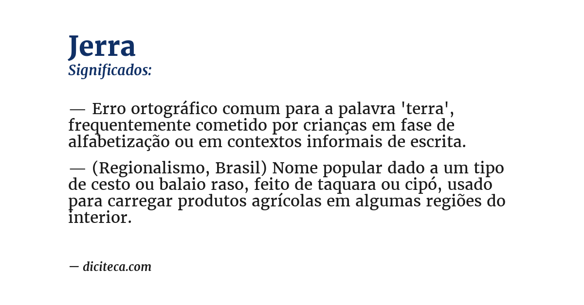 Significado de jerra