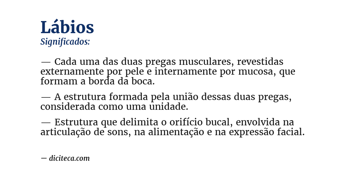 Significado de lábios