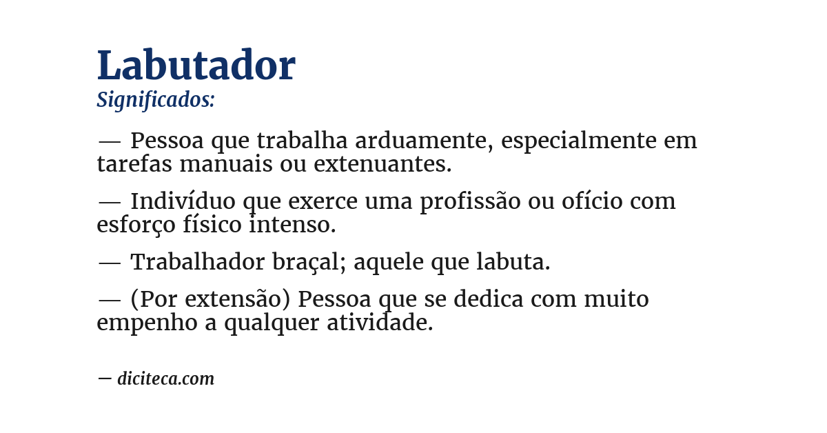 Significado de labutador