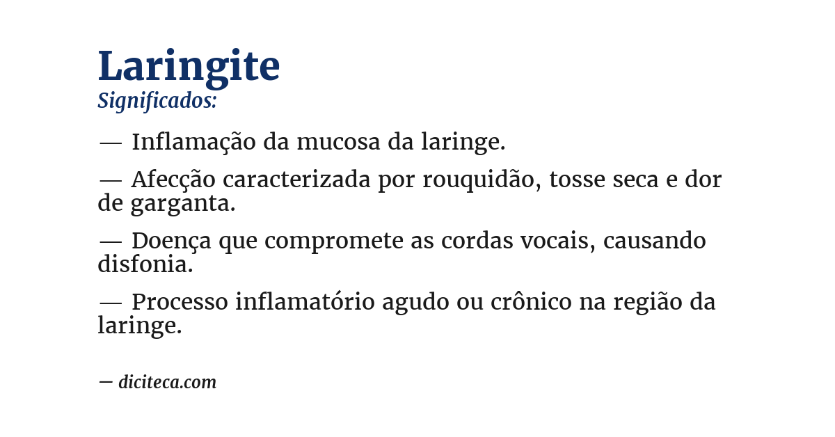 Significado de laringite