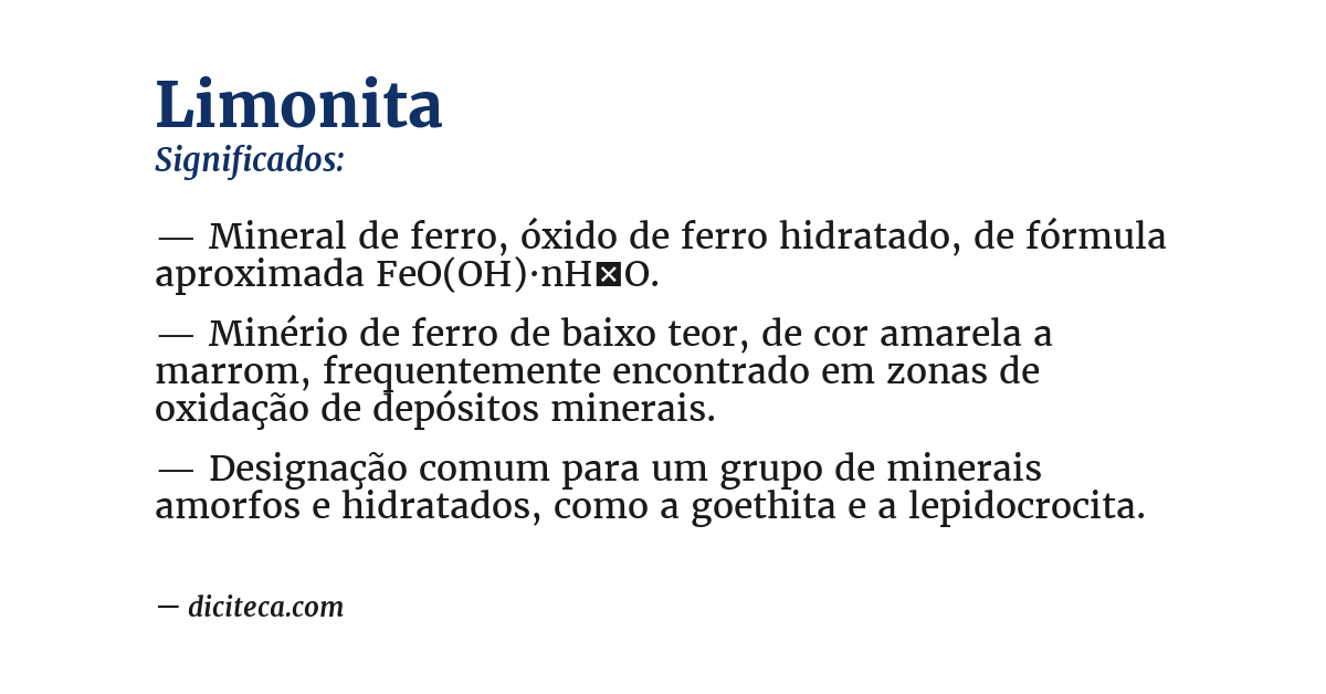 Significado de limonita