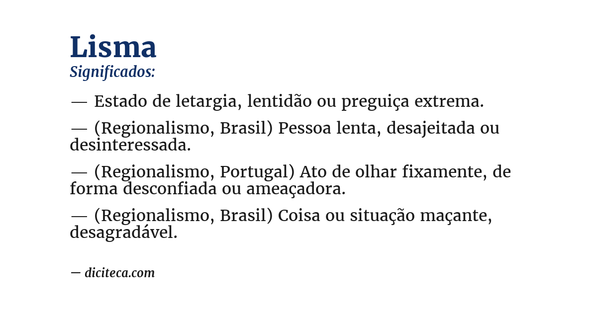 Significado de lisma