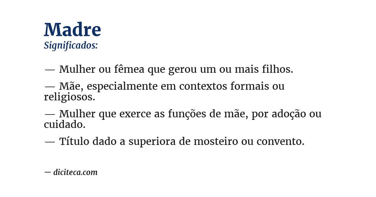 Significado de madre