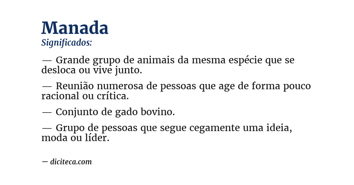 Significado de manada