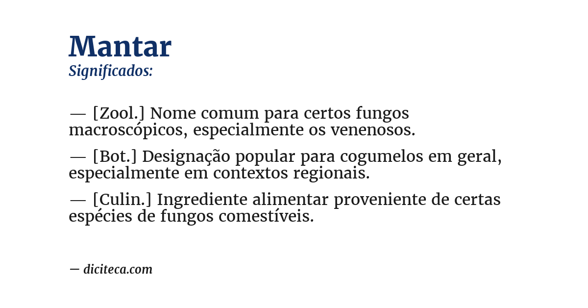 Significado de mantar