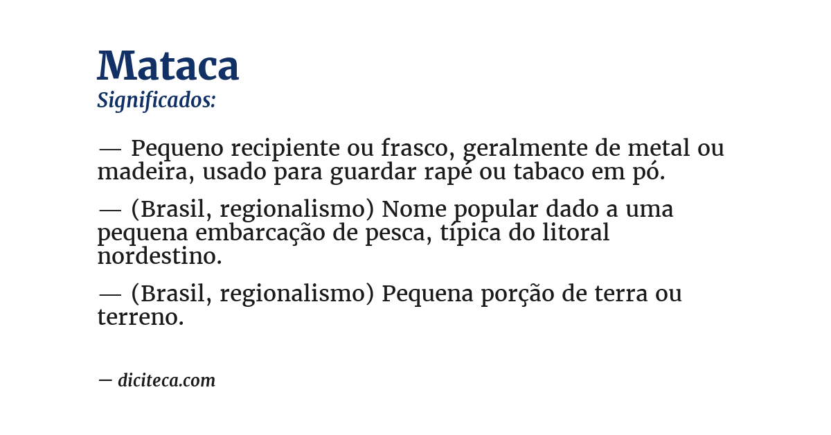 Significado de mataca