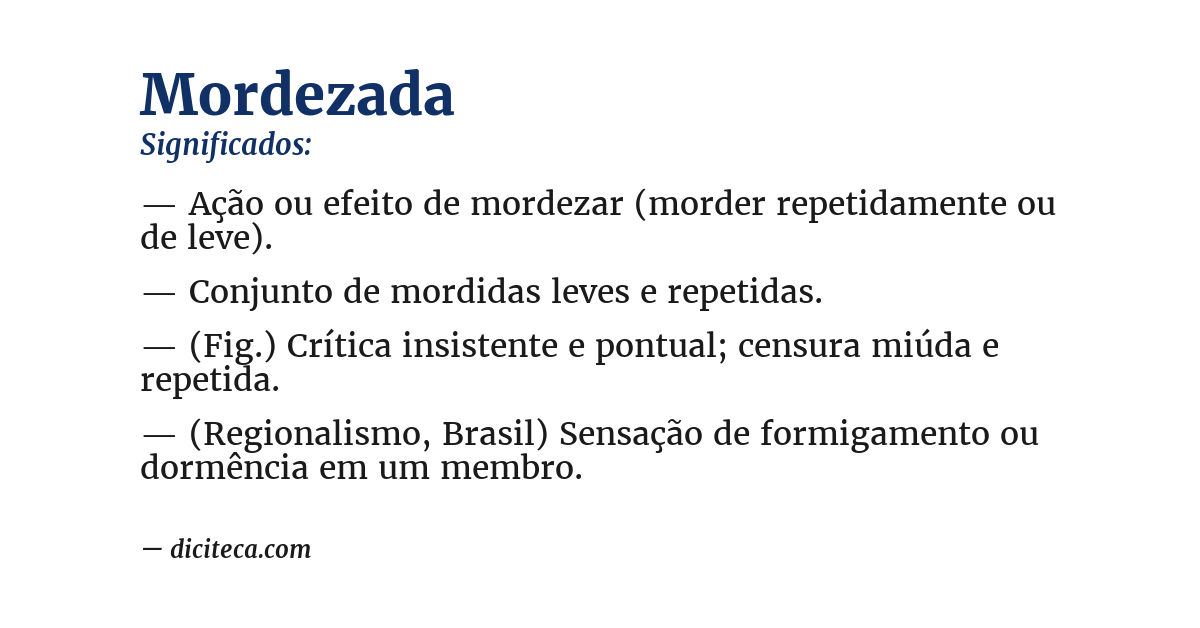 Significado de mordezada