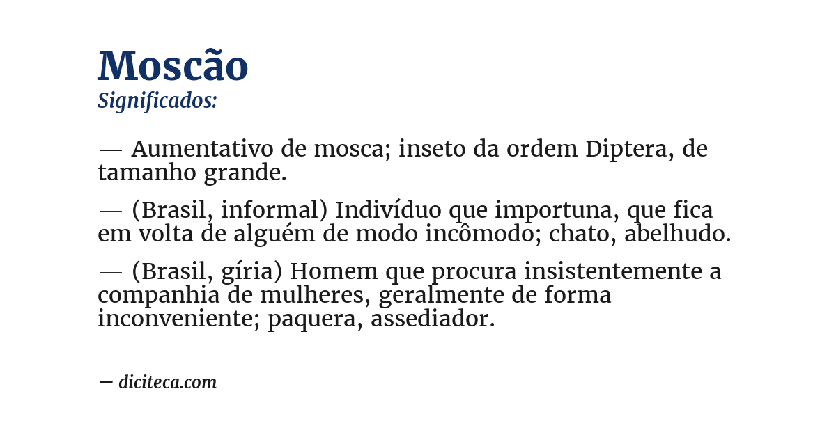 Significado de moscão