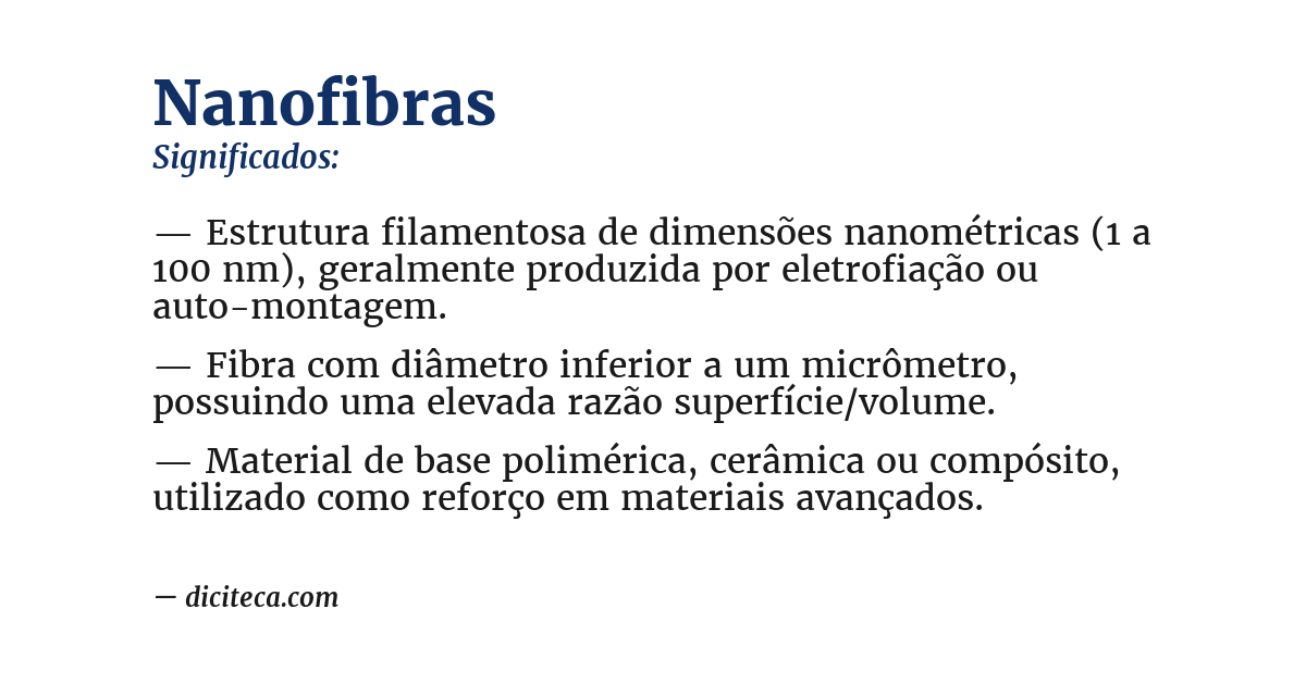 Significado de nanofibras