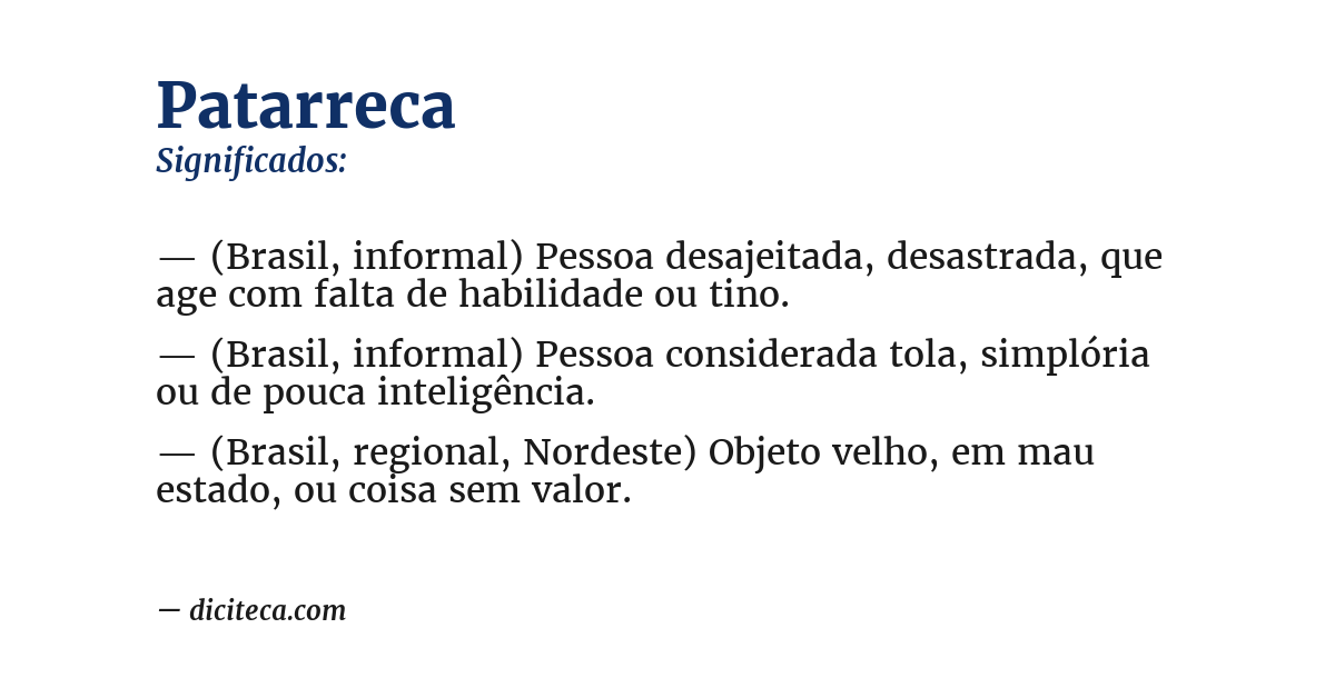 Significado de patarreca