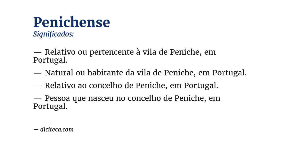 Significado de penichense